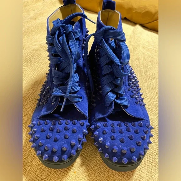 Christian Louboutin Unisex Suede Spikes Sneakers